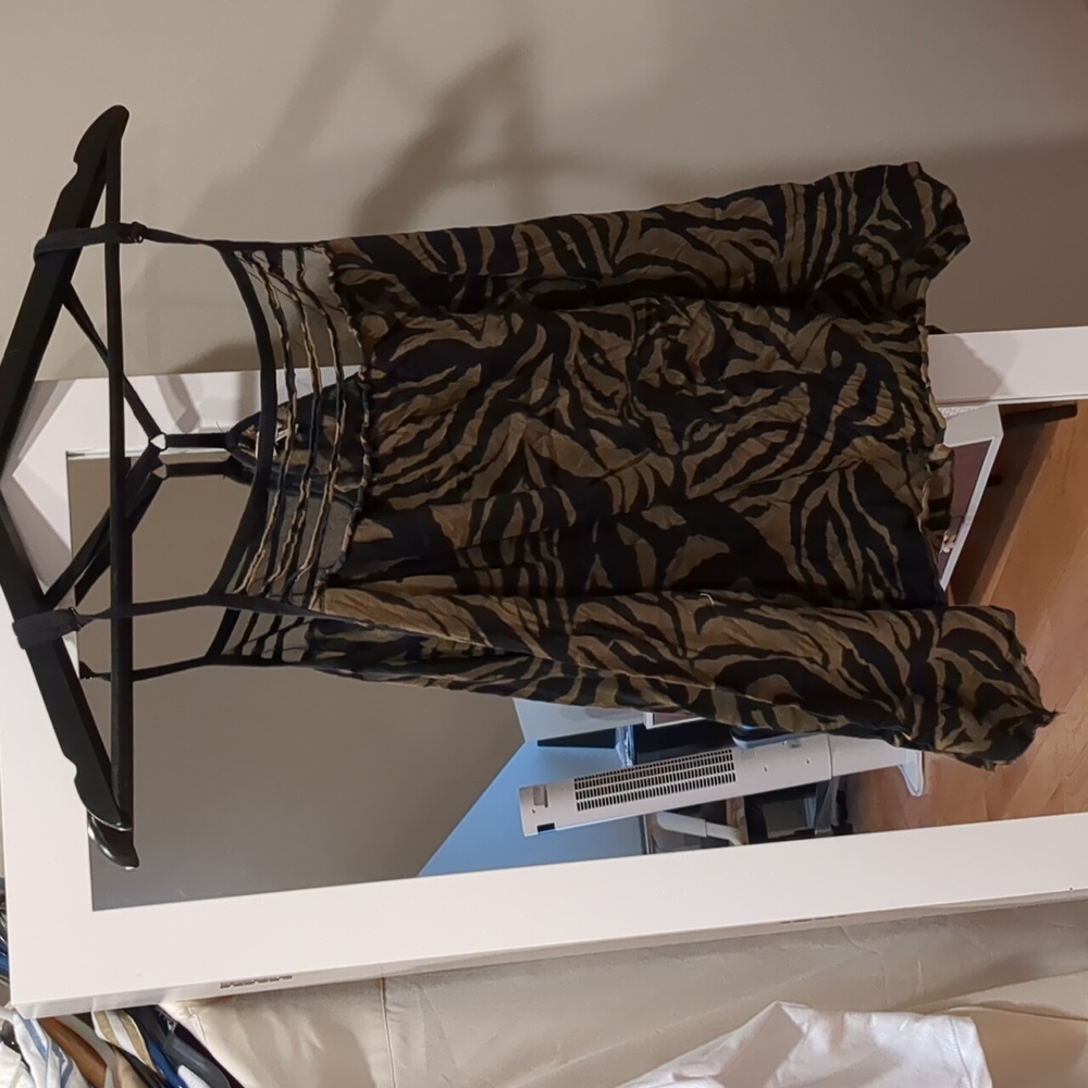 Silence + Noise Tropical Print Trapeze Top